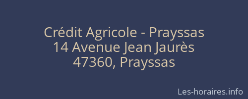 Crédit Agricole - Prayssas