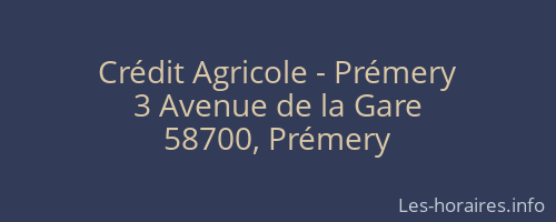 Crédit Agricole - Prémery