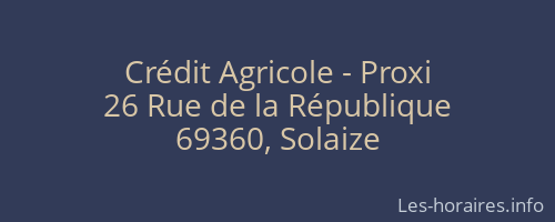 Crédit Agricole - Proxi