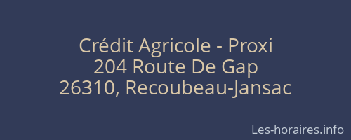 Crédit Agricole - Proxi