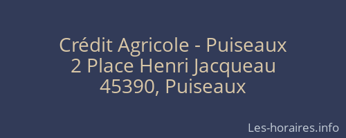 Crédit Agricole - Puiseaux