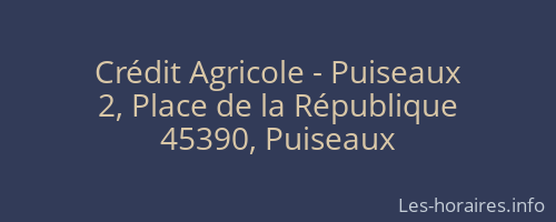 Crédit Agricole - Puiseaux