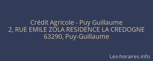 Crédit Agricole - Puy Guillaume