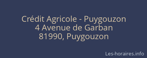 Crédit Agricole - Puygouzon