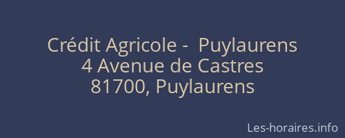 Crédit Agricole -  Puylaurens