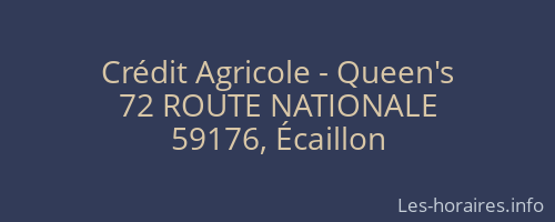 Crédit Agricole - Queen's