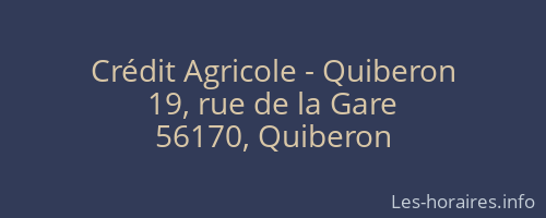 Crédit Agricole - Quiberon