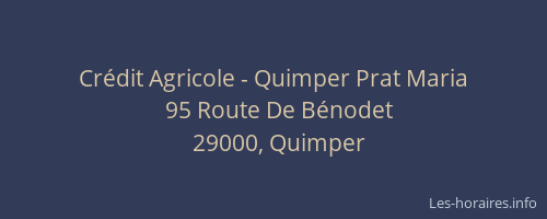 Crédit Agricole - Quimper Prat Maria
