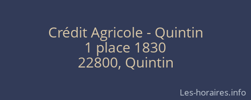 Crédit Agricole - Quintin