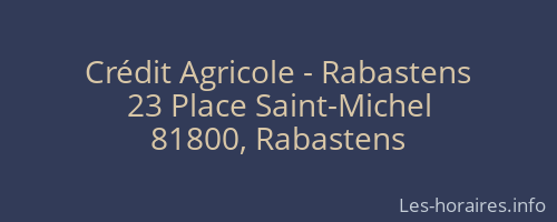 Crédit Agricole - Rabastens