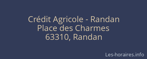 Crédit Agricole - Randan