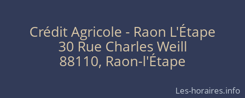 Crédit Agricole - Raon L'Étape