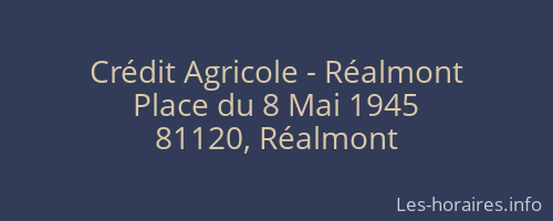 Crédit Agricole - Réalmont