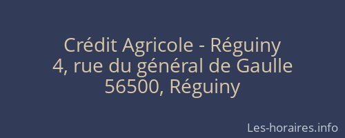 Crédit Agricole - Réguiny