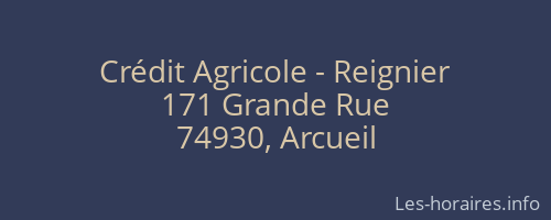 Crédit Agricole - Reignier