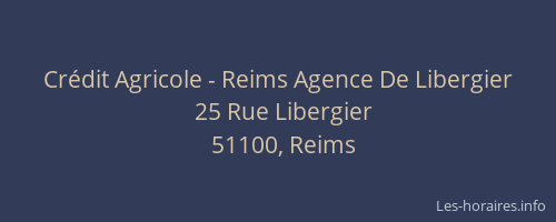 Crédit Agricole - Reims Agence De Libergier