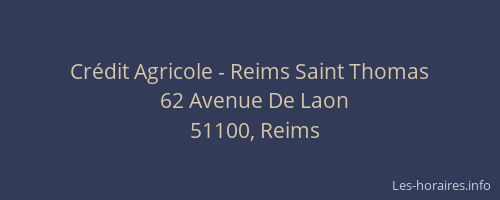 Crédit Agricole - Reims Saint Thomas