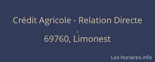 Crédit Agricole - Relation Directe