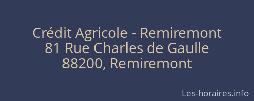 Crédit Agricole - Remiremont