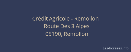 Crédit Agricole - Remollon