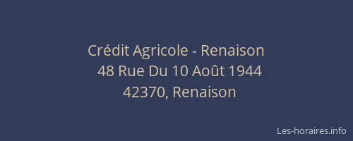 Crédit Agricole - Renaison
