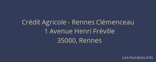 Crédit Agricole - Rennes Clémenceau