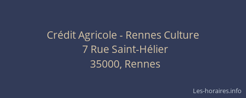 Crédit Agricole - Rennes Culture