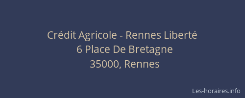 Crédit Agricole - Rennes Liberté