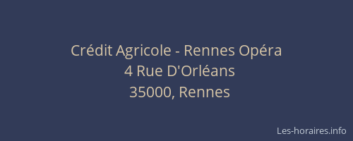 Crédit Agricole - Rennes Opéra