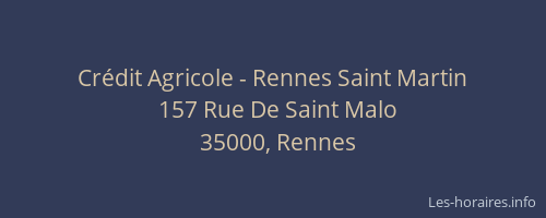 Crédit Agricole - Rennes Saint Martin