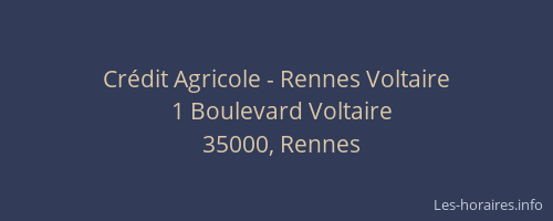 Crédit Agricole - Rennes Voltaire