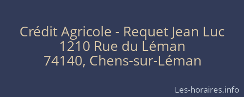 Crédit Agricole - Requet Jean Luc