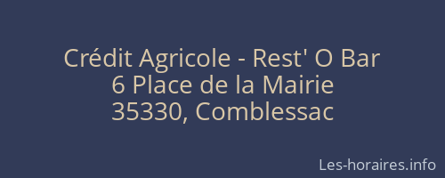 Crédit Agricole - Rest' O Bar