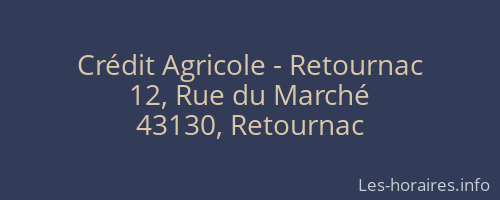 Crédit Agricole - Retournac