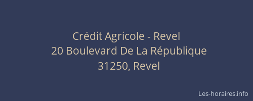 Crédit Agricole - Revel