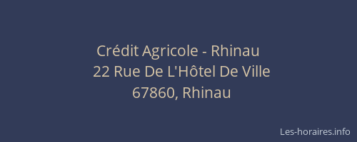 Crédit Agricole - Rhinau