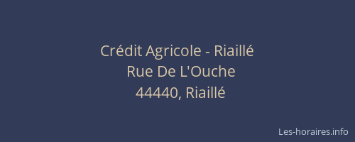 Crédit Agricole - Riaillé