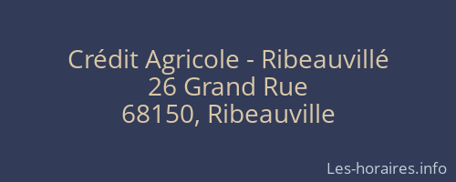 Crédit Agricole - Ribeauvillé