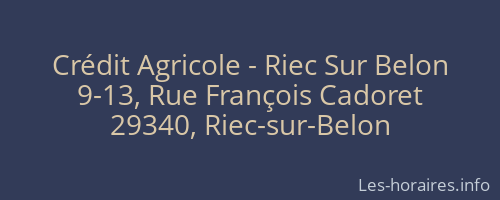 Crédit Agricole - Riec Sur Belon