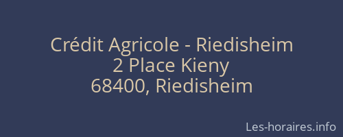 Crédit Agricole - Riedisheim