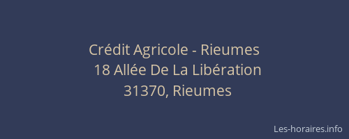 Crédit Agricole - Rieumes