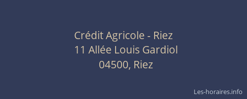 Crédit Agricole - Riez