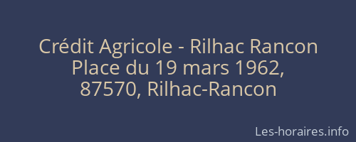 Crédit Agricole - Rilhac Rancon
