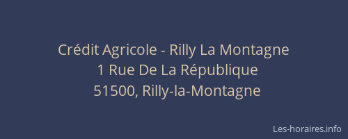 Crédit Agricole - Rilly La Montagne