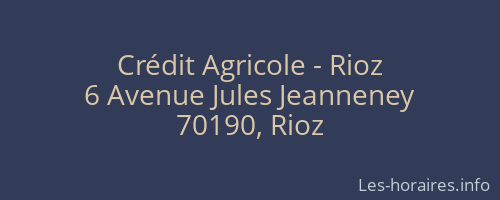 Crédit Agricole - Rioz