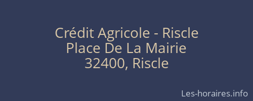 Crédit Agricole - Riscle