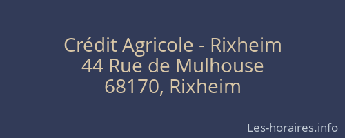 Crédit Agricole - Rixheim