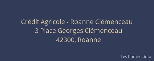 Crédit Agricole - Roanne Clémenceau