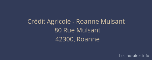 Crédit Agricole - Roanne Mulsant