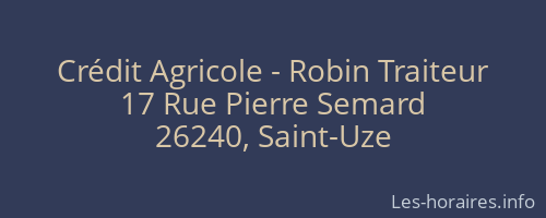 Crédit Agricole - Robin Traiteur